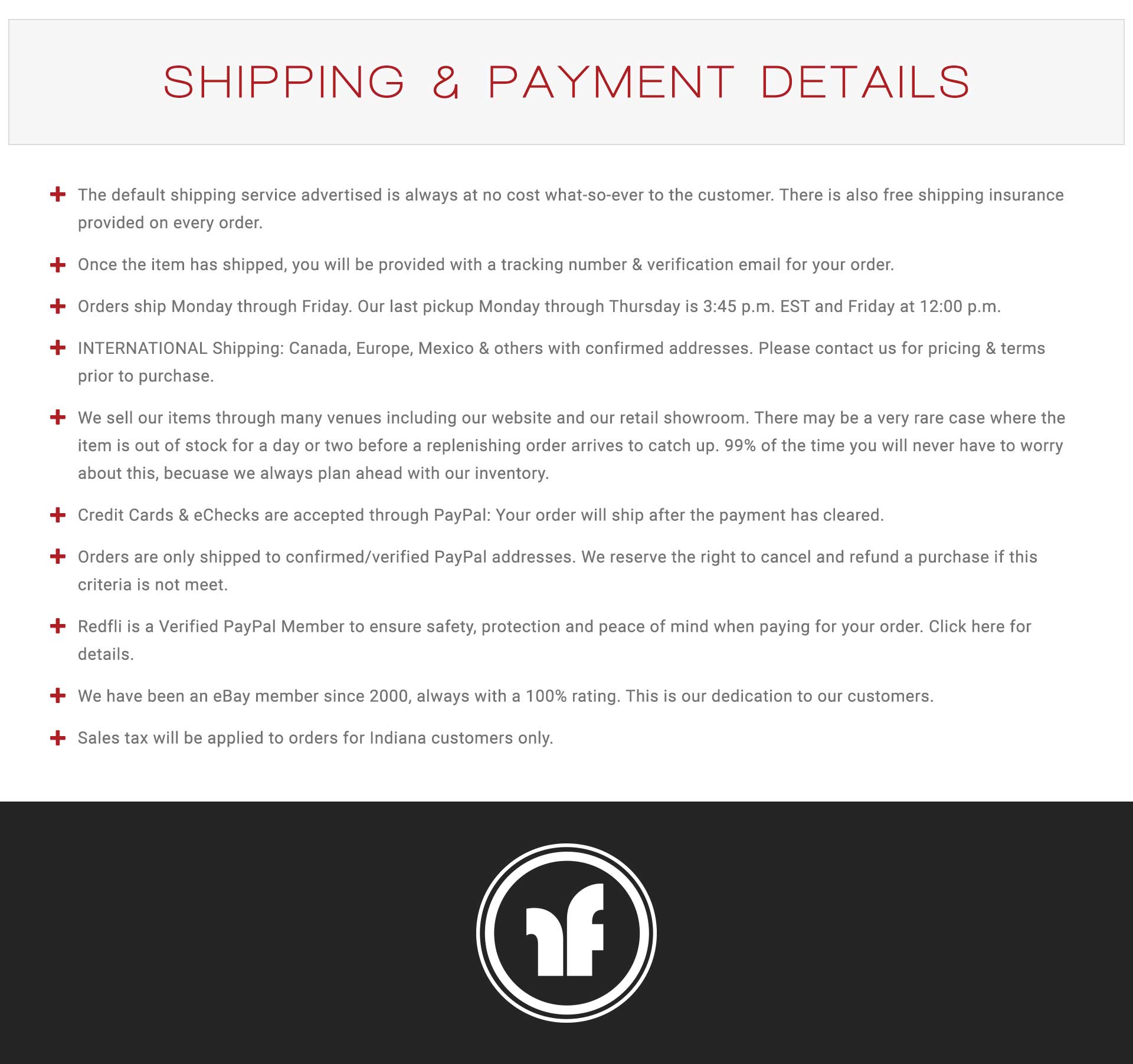 Shipping & Payment Image